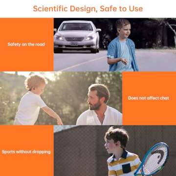 IFECCO Wireless Earbuds for Kids - Kids Bluetooth Air Conduction Open Ear Headphones with Mic,Ultra-Light,IPX5 Waterproof and Safer for Children Wireless Headphones,Perfect for School Travel Gifts