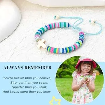 TOLOWOBK Cross Bracelet for Teen Girls Religious Gifts