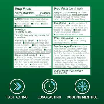 Biofreeze Menthol Foam for Fast Pain Relief & Recovery