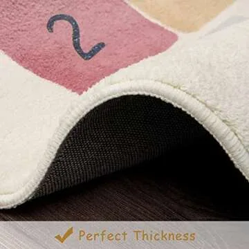 Topotdor Soft Hopscotch Rug for Kids' Play Areas