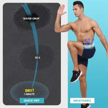 BOOJO 2 Pack Men's Gym Workout Shorts - 5'' Quick Dry Athletic Running Shorts for Casual Basketball with Zipper Pockets Black/Dark Gray