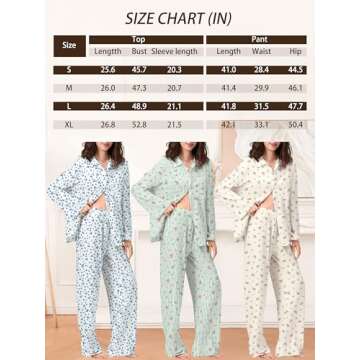 Floral Pajamas Set for Women 2 Piece Lounge Wear