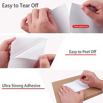 L LIKED 4x6 Direct Thermal Labels, 500pcs Perforated Fanfold, Compatible Zebra & Rollo Printers