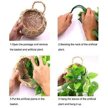 ANZOME 3.5ft Artificial Hanging Plants for Indoor Outdoor