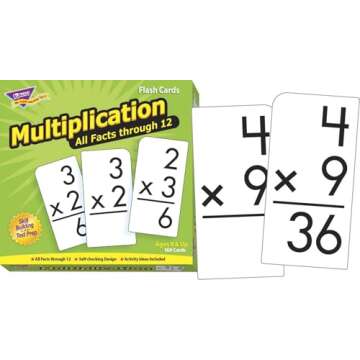 Trend Enterprises: Multiplication All Facts Through 12 Skill Drill Flash Cards, Exciting Way for Eve...