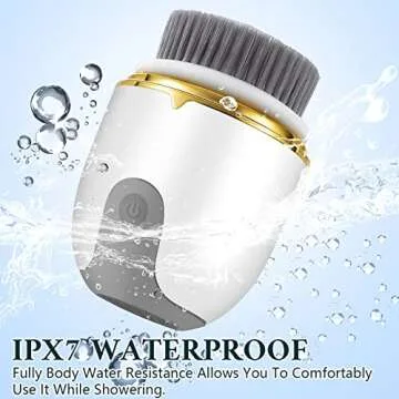 Facial Cleansing Brush - Bemecato Rechargeable Exfoliating Deep Cleaning Electric Wash Face Cleanser Brush, Face Scrubber for Women & Men, for Deep Skin Cleaning, Waterproof, Small & Portable