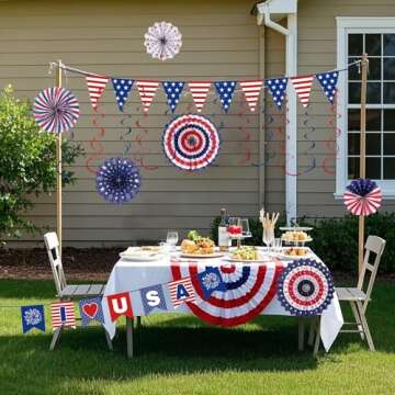UOUYOO Patriotic Decorations for Fourth of July Party