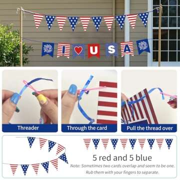 UOUYOO Patriotic Decorations for Fourth of July Party