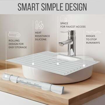 Bathroom Sink Cover: Space Saver, Heat Resistant, Portable