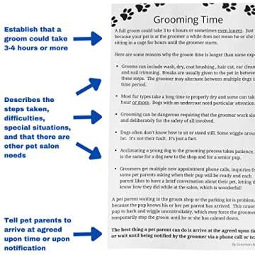 Grooming Time Pad (100 Sheets) - Essential For Dog Groomers