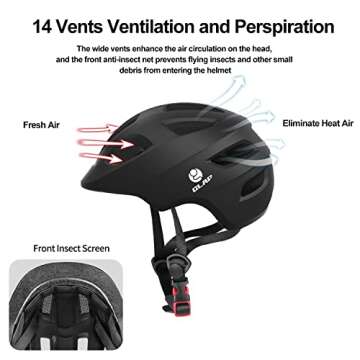 GLAF Baby Bike Helmet Toddler Helmets for 1 Year Old and up Infant Girls Boys Multi Sport Adjustable for Scooter Bicycle Kids Youth Child Skateboard Safety Cycling (XS, Matte Black)