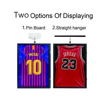 IHEIPYE Large Jersey Display Case - UV Protection & Lockable Shadow Box