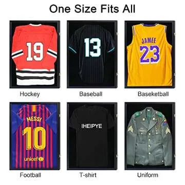 IHEIPYE Jersey Display Case with UV Protection and Hanger