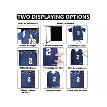 IHEIPYE Jersey Display Case with UV Protection and Hanger