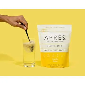 Apres Plant-Based Protein Powder with MCTs & Electrolytes, Vanilla Bean - Vegan, Low Carb, Keto Friendly, Sugar Free, Dairy Free, Gluten Free, Non-GMO | 1 lb. Pouch