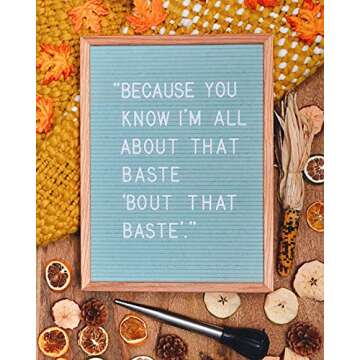 Seafoam Green Felt Letter Board - 12x16 Inches with 348 Letters