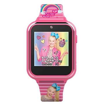 Accutime Kids Nickelodeon JoJo Siwa Educational Learning Touchscreen Smart Watch Toy for Girls, Boys, Toddlers - Selfie Cam, Learning Games, Alarm, Calculator, Pedometer & More (Model: JOJ4128AZ)