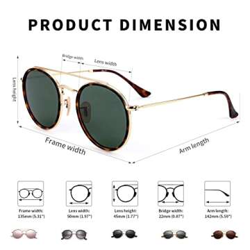 Pro Acme Retro Round Polarized Sunglasses - UV400 Protection