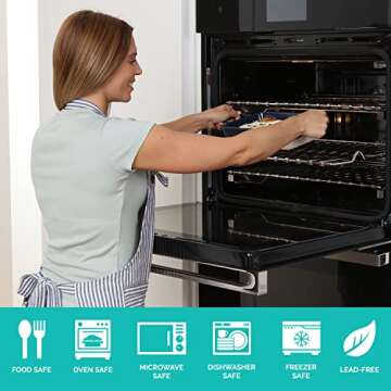 Casserole Dish Set: 3 Ceramic Baking Dishes, Oven Safe