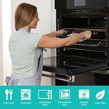 Casserole Dish Set: 3 Ceramic Baking Dishes, Oven Safe