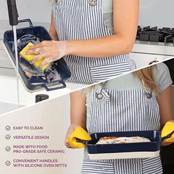 Casserole Dish Set: 3 Ceramic Baking Dishes, Oven Safe