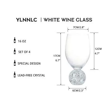 YLNNLC Red Wine Glasses Set - Crystal Ball Base Elegance