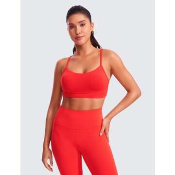 CRZ YOGA Butterluxe Womens Y Back Sports Bra - Stylish Comfortable Fitness Gear
