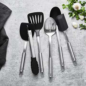 HENCKELS Cooking Tools 6-PC Kitchen Gadgets Sets with Spatula, Tongs, Cooking Spoon, 18/10 STAINLESS...
