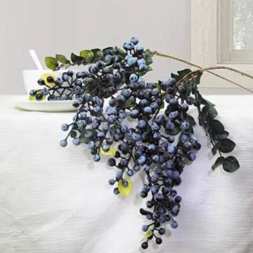Realistic Rinlong Artificial Blueberries for Fall Decor