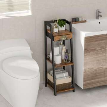 Keomaisyto Stylish Ladder Shelf for Space-Saving Decor