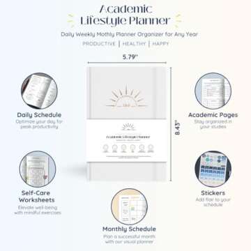 JOURNEY 180 Undated Academic Planner for Students and Goals