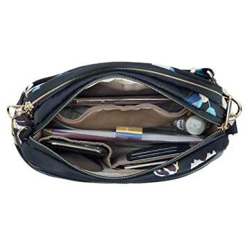 Travelon Anti-Theft Addison Small Crossbody, Midnight Floral