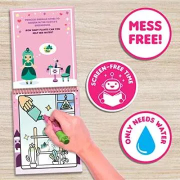 Water Magic - Patented Gourmet Scented Reusable Water Reveal Activity Books - No Mess, All Fun by Scentco (Unicorn and Pet Paradise)