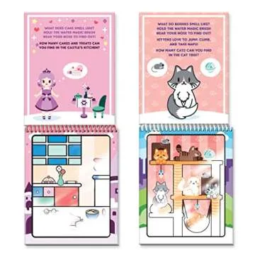 Water Magic - Patented Gourmet Scented Reusable Water Reveal Activity Books - No Mess, All Fun by Scentco (Unicorn and Pet Paradise)