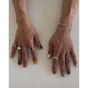 18k Gold Plated Daily Stacker Band Ring for All Occasions