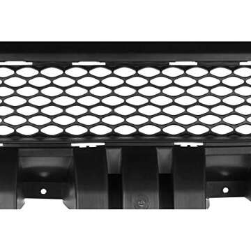 IKON MOTORSPORTS, Front Upper Grille Compatible With 2015-2023 Dodge Charger SRT/Scat Pack, Black PP Factory Grade Plastic Replacement Front Bumper Hood Grill