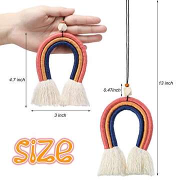 Boho Rainbow Car Charm Set - Essential Oil Diffusers