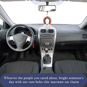 Boho Rainbow Car Charm Set - Essential Oil Diffusers