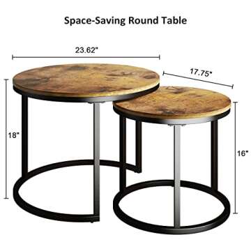 KOTPOP Industrial Nesting Coffee Table for Modern Spaces