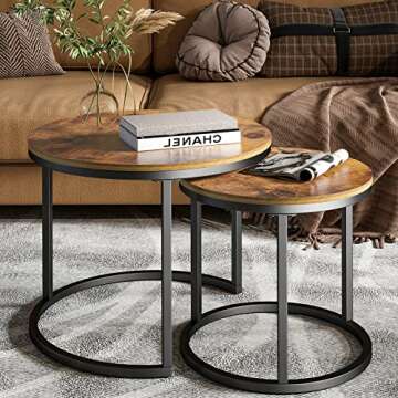 KOTPOP Industrial Nesting Coffee Table for Modern Spaces