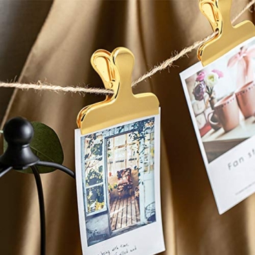 Set of 8 Heavy Duty Gold Stainless Steel Bag Clips