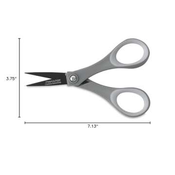 Fiskars 154110-1001 Non-stick Titanium Softgrip Detail Scissors, 5 Inch