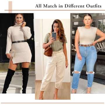 Stylish XZQTIVE Women's Leather Belts - Versatile & Elegant