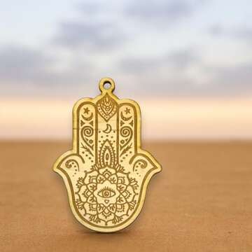 Hamsa Hand Ornament - Raw Wood - Unique Holiday Gift