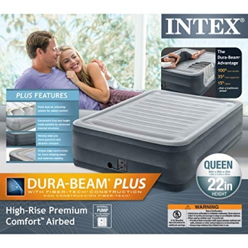 Intex Elevated Queen Airbed with Internal Pump for Comfort