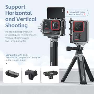 Lightweight Aluminum Frame Cage for Insta360 Ace Pro 2