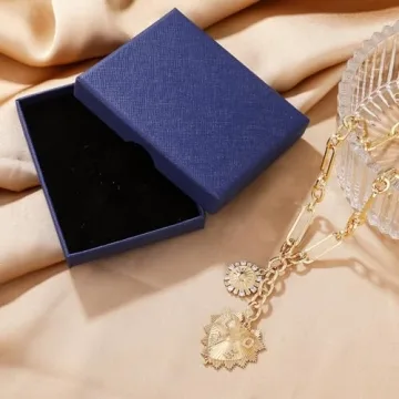 Sun Heart Charm Choker Necklace - 18k Gold Plated Jewelry