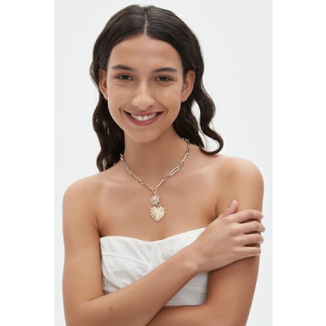 Sun Heart Charm Choker Necklace - 18k Gold Plated Jewelry