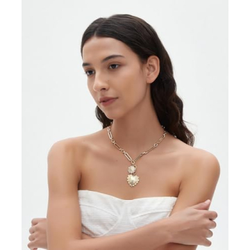 Sun Heart Charm Choker Necklace - 18k Gold Plated Jewelry