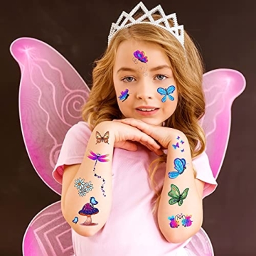 Konsait Glitter Temporary Tattoos - Cute & Colorful Fun!